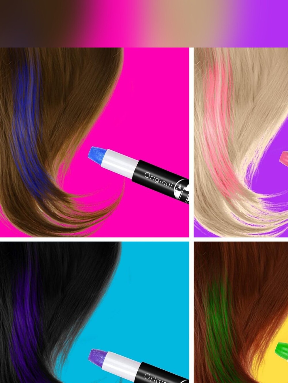 Cool Trendy Hair Chalk Pens - 10 Bright Temporary Colors - Picture 5 of 7